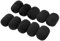 10Pack Headset Microphone Foam Cover - Pop Filter for Microphone - Microphone Cover - Microphone Cover Foam - Microphone Protector - Foam Microphone Windscreen - for Headset and Handheld Mics (Black)