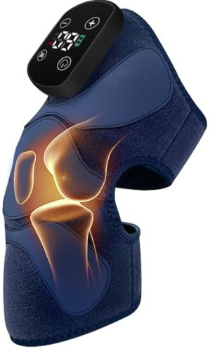 SPOTBRACE Cordless Heated Knee Brace Support Wrap with Massage, Rechargeable Heating Knee Pad, Adjustable Shoulder Elbow Relax Vibration Massager for Arthritis Joint Pain Relief Stiff Muscle Strain