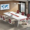 Konferenztisch for 2-6 Personen 200 X 90 75 cm Moderner Konferenztisch Besprechungs-Und Seminartisch Mit Kabeldurchführungen Konferenzraumtisch Besprechungen Klassenseminare [ohne Stühle]