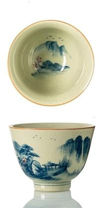 Set Da Tè Per Adulti Bellissimo Set Di Tazze Da Tè Con Apertura In Ceramica Per La Cerimonia Del Paesaggio Dipinto A Mano Cinesi Antiche Tazza Giapponese Set Da Tè Portatili