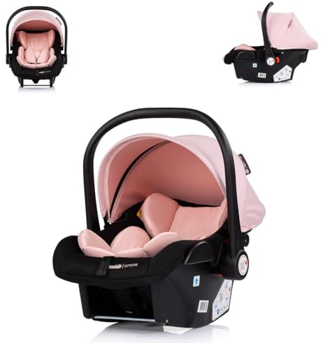 Chipolino Babyschale Amore i-Size Gruppe 0+ (0-13 kg) Kissen Griff verstellbar rosa pink