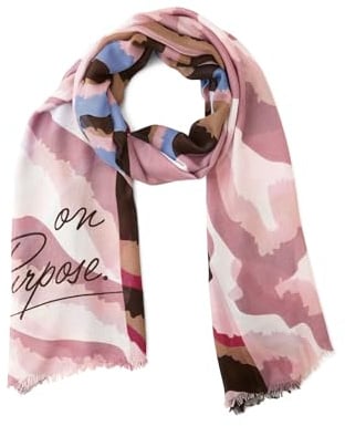 Street One Damen Schal mit Multicolor Muster und Wording
