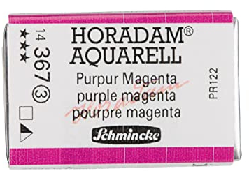 Schmincke – HORADAM® AQUARELL - feinste Künstler-Aquarellfarben, 367 Purpur Magenta, 14 367 043, 1/1 Näpfchen