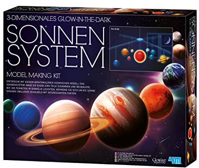 HCM Kinzel 4M Leucht-Sonnensystem Mobile Bastelset - Kreatives Wissenschaftsprojekt für Kinder - Perfekt für Klassenzimmer und Kinderzimmer - 42 x 60 cm
