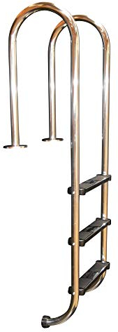Acero inoxidable Piscina Escalera estrecha Holm Socket de 3 niveles ancla