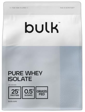 Bulk Pure Whey Isolate 90, Strawberry, 2.5kg | 25g Protein per Serving, Ultra-Filtered Whey Isolate, Low Sugar, Low Fat, Fast Absorption, Supports Muscle Maintenance