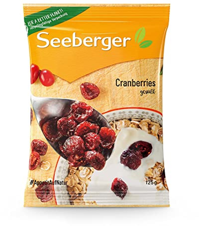 Seeberger Cranberries gesüßt, getrocknet & ungeschwefelt, vegan (1 x 125 g)