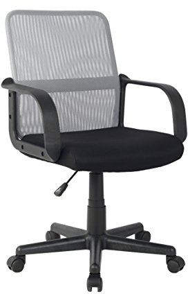SixBros. Bürostuhl Schwarz/Grau - HLC-1278-2/2104