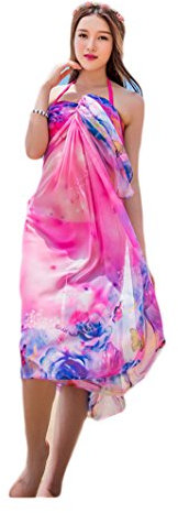 UK_Stone Strandkleider Damen Mandala Strandtunika Strandschal Strandtuch Wickelrock Wickeltuch Bikini Sonnenschutz Decke Cover-up mit Buntem Blumenmustern, Schmetterling Rose