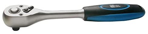 SW-Stahl 05895SB Umschaltknarre 3/8 Zoll - 72 Zähne Ratsche feinverzahnt | Knarre aus Chrom-Vanadium-Stahl, 197 mm Länge, Rechts- und Linkslauf, ergonomischer 2-Komponenten-Griff, Korrosionsschutz