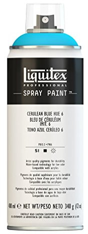 Liquitex Professional Peinture acrylique Aérosol 400 ml Bleu de céruleum 6 Imitation