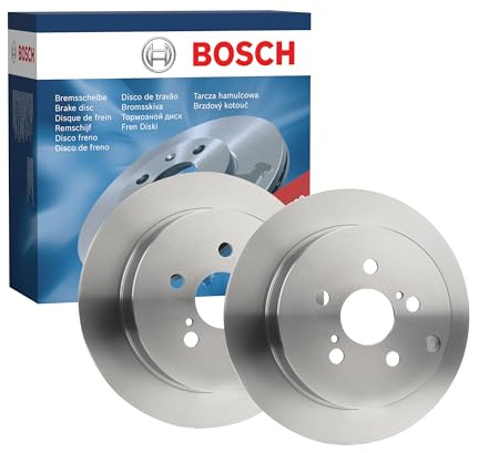 Bosch BD1502 Brake Disc Set - 269 mm Solid Discs - Rear Axle - ECE-R90 Certified - Reliable Braking, Stable Performance, Corrosion Protection - 1 Set of 2 Discs