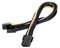 SilverStone SST-PP07-PCIBG - Netzteil-Verlängerungskabel 25cm 8pin auf PCI-E 6+2pin, schwarz/gold