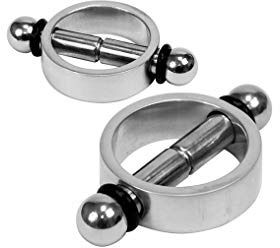 Erotic Fashion ra8031 Magnetische Nippelklammern, Silber Metall, 1er-Pack (1 x 1 Stück)
