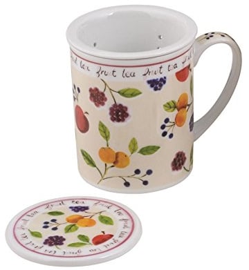 Excelsa Tisaniere con Filtro e Coperchio, Porcellana, Multicolore, colori assortiti, 1 pezzo, 200 ml
