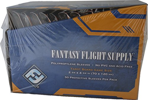 Fantasy Flight Games 500 Tarot Size Board Game Sleeves - 10 Packs + Box 70 x 120 - Brettspiel Hüllen - FFS66