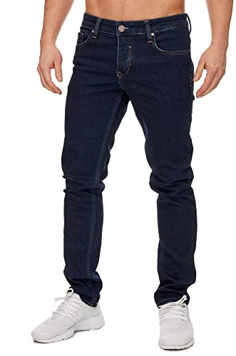 Tazzio Jeans Herren Slim Fit Stretch Jeanshose Hose Denim 16533 (38/32, Dunkelblau)