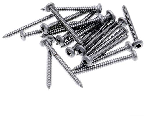 No.8 x 2.5 (4.2mm x 60mm) Pozi Pan Self-Tapping Screw - Stainless Steel (A2) (Pack of 20)