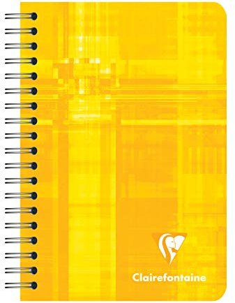 Clairefontaine 8506C - Packung mit 5 Notizbücher mit Spiralbindung, 9 x 14 cm, liniert, 90 g, 90 Blatt, farbig sortiert, 1 Pack