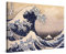 PICANOVA – Katsushika Hokusai – The Great Wave off Kanagawa 120x80cm – Bild auf Leinwand – Premium Kunstdruck Auf 2cm Holz-Keilrahmen Für Schlaf- Und Wohnzimmer – Klassische Kunst
