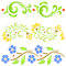 Vintage Bordüren Schablone 16,51 x 16,51 cm (M) - Schablonen für Wände Original Classic Flower Border Design Schablone