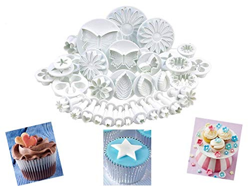 33 Pcs Fondant Cake Cookie Plunger Cutter Mold Sugar craft Shape DIY Tools