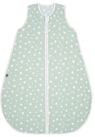 emma & noah Baby Schlafsack 0.5 TOG, Musselin Schlafsack für den Sommer, 100% Bio-Baumwolle, OEKO-TEX Zertifiziert, Atmungsaktiv und Leicht, Strampelsack für Neugeborene