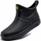 GURGER Stivali di Gomma Uomo Bassi Stivali da Pioggia Stivaletti Corti Stivaletto Impermeabili Wellington Boot Nero 42 Taglie