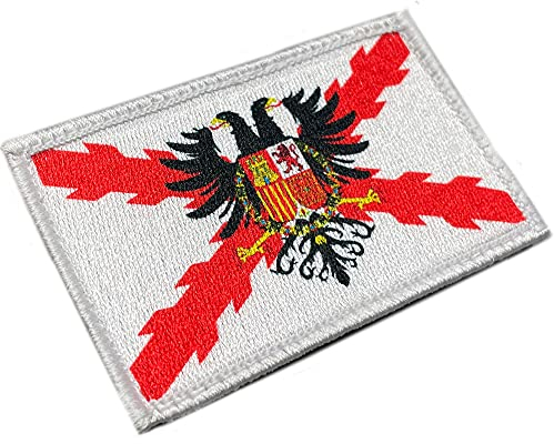 Parche Cruz Borgoña con Aguila (Rectangular)