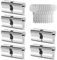 GERCAR 6x Cylindre de serrure/barillet de porte d'entree/interieure 90 mm - 6x serrure de porte 45/45 mm - En laiton nickelé - Avec 30 clés - Longueur : 90 mm, A: 45 B : 45