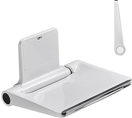 SBTXHJWCGLD Folding Shower Seat, Wall Mounted Shower Chair for Elderly, Clear,Foldable,Bathroom Shower Stool Shower Accessories Bathroom Stools for Bathtub Elderly