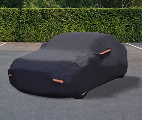 Auto Accessori Lupex - wasserdichte Autoabdeckung, wetterfest, Größe XS für Limousinen bis zu 370 cm, aus PVC-Gewebe und Baumwollfutter, für Outdoor und Indoor