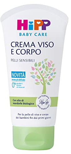 HiPP - Baby Care Feuchtigkeitscreme für Gesicht und Körper für Kinder und Babys, für empfindliche Haut, mit Bio-Mandelöl, 1 x 75 ml