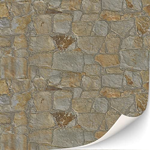 3 fogli di piastrelle autoadesive per case delle bambole scala 1:12 (piastrelle di terracotta)