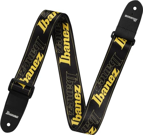 IBANEZ Strap Design Black, Yellow Ibanez Logos