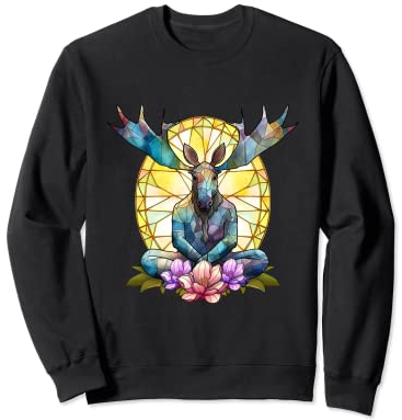 Tolles Yoga Tiere Elch Elche Motiv - Meditation Entspannung Sweatshirt