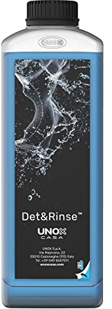 UNOX DET&Rinse CASA, Detergente brillantante concentrato. Per forni UNOX CASA, 10 bottiglie da 1 l l'una