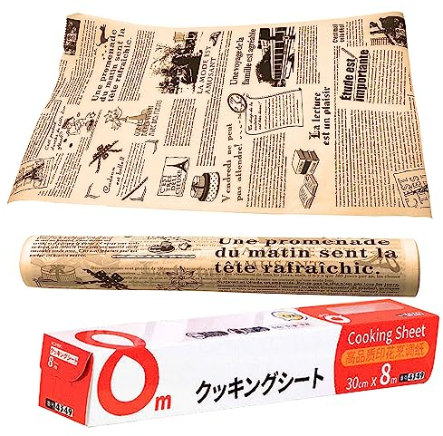 Backpapier, Rolle 8M Hamburgerpapier Papier, Nicht Klebrig Fettdichtes Papier, Sandwichpapier Kann zum Einwickeln von Sandwiches, Burgern, Braun