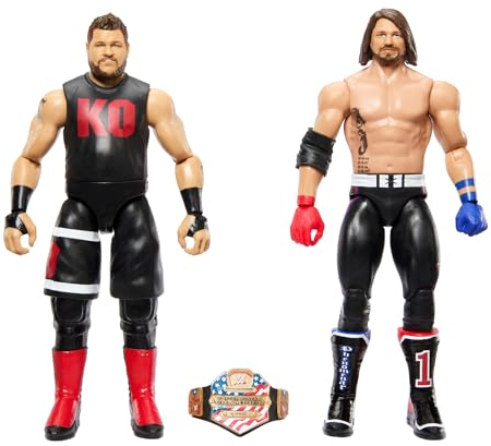 Mattel WWE Actionfigur 2er-Pack Championship Showdown Battle Pack mit WWE Championship-Gürtel HTW04