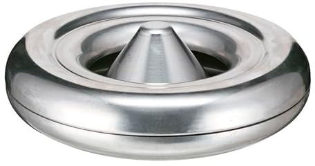 PROREGAL Feuerlöschender Tischaschenbecher aus Aluminium | HxØ 6x25cm | Silber