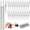 FORMIZON 200 PCS Nahtloser Nagel mit Doppelköpfigem, Stahlnägel Sockelfaden Nägel, Unsichtbare Sicherheitsschrauben für Sockelleisten ohne Spuren, Doppelkopfnägeln mit Nagelspezifischen Hülsenwerkzeug