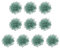 PATIKIL 10Stk 2.8 Chiffon Blumen Netz Stoff Blumen Nähen Gewebe Ornamente Stirnband Verzierungen für Heimwerker Handwerk Hochzeit Dekor Dunkel Mint