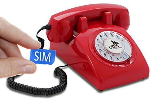 Opis 60s Mobile 4G : The basic mobile phone for use as a house phone for elderly people/Retro Mobile Phone as a simple GSM desk phone/Dementia Phone/Simple Mobile (red)
