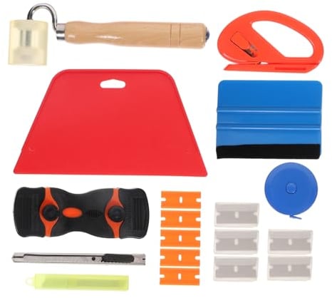 Angoily 27 STK Auto -kit Autoglas Reinigungswerkzeug Farbton Autoscheibe Fenstertönungsfolie Für Zu Hause Fenstertönungswerkzeuge Für Vinylfolie Autowischer Fensterfolie Film Kieselgel