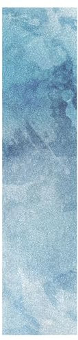 KAAVIYO Aquarell Blaue Malerei Skateboard Griptape Rutschfest Selbstklebend Longboard Griptapes Aufkleber Griffband 9x33in,44x10in(1pcs)