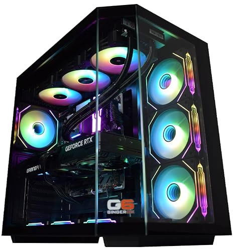 ginger6 Gaming PC Desktop 14ZH10W-8WX - Intel Core i7 14700Kf Processor, AMD Radeon RX 9070 XT 16GB Graphics, 4TB M.2 NVMe SSD, 64GB DDR5, Z790, Wi-Fi 6E 802.11ax, Liquid Cooled, Windows 10 Home