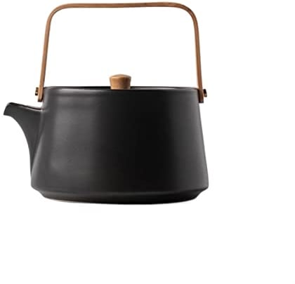 Bollitore per il tè Piano cottura 900ML Bollitore piccolo in ceramica per casa e ufficio Teiera rotonda Teiera resistente con foro per filtro Adatto per fornelli elettrici in ceramica Teiere per forne