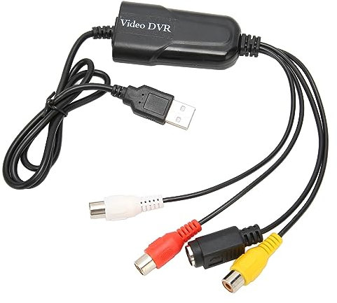 Périphérique de Carte de Capture Vidéo, Convertisseur USB 2.0 VHS vers Numérique, Multi-Application, Sortie USB HD 720P, Prend en la Plupart des Formats, Plug and Play,
