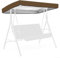 Swing Canopy Cover, Waterproof Patio Cover Top, Replacement Canopy For Swing For Seat 2-3 Seater Garden Swing Chair Cover (Brown 195cm x 125cm)