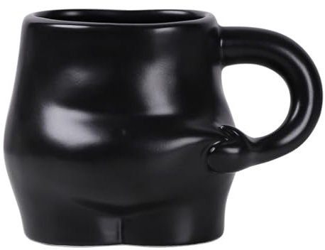 QWHYQXI Tasse À Ventre Gras, En Céramique Faite La Main, Mignonne Avec Poignées, Tasses De Lait, Cadeau D'Eau Pour Fête Des Mères, Pères, Halloween,A